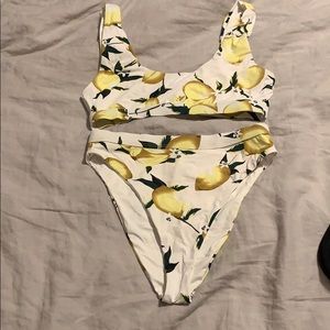 Lemon high waisted swimsuit